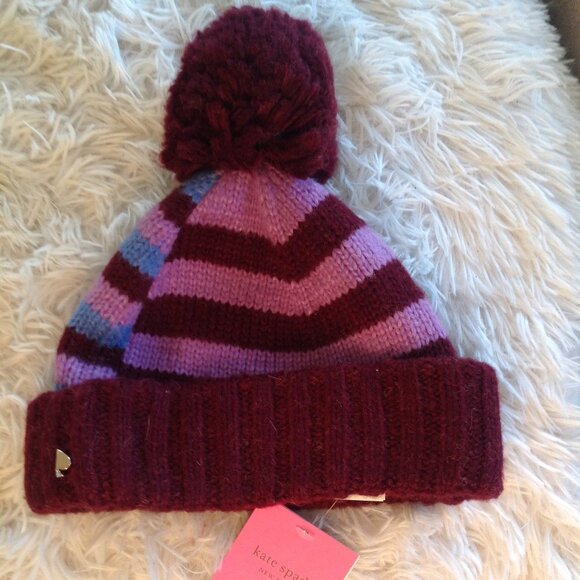 Kate Spade New York Heritage Stripe Beanie Hat - Picture 6 of 10